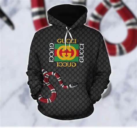 black gucci hoodie snake|gucci distressed hoodie.